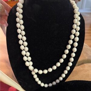 Elegant White Beaded Necklace
